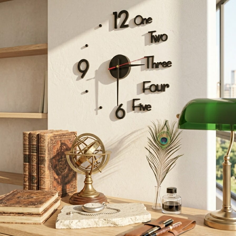 Modern 3D DIY Wall Clock