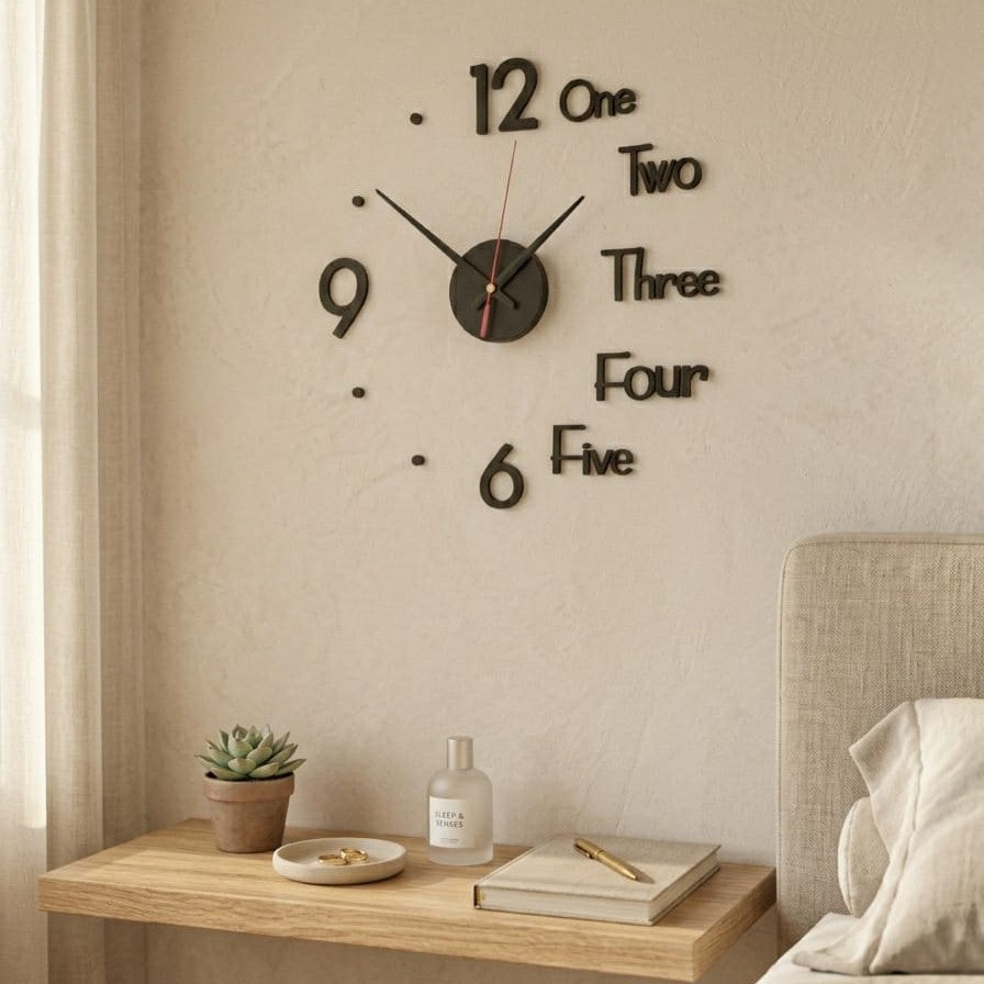Modern 3D DIY Wall Clock