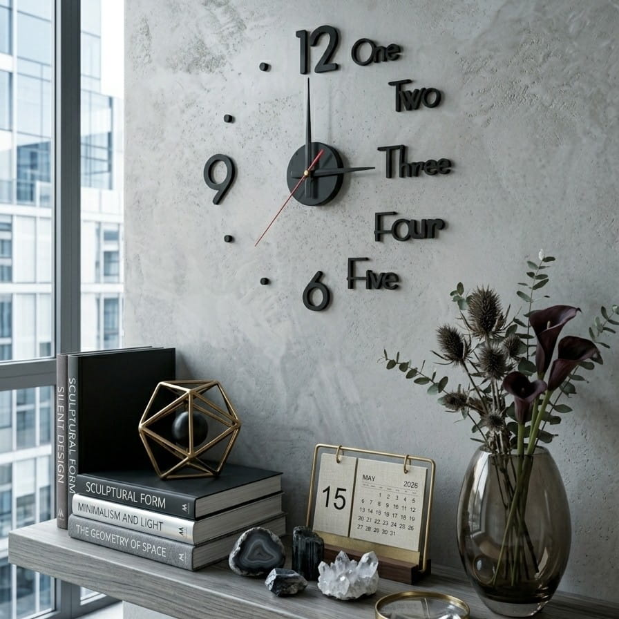 Modern 3D DIY Wall Clock