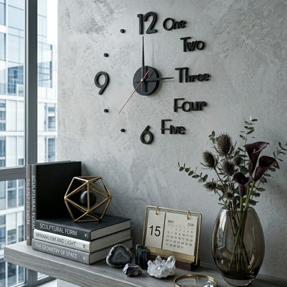 Modern 3D DIY Wall Clock