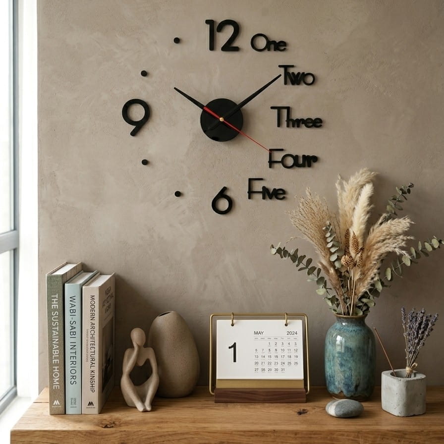 Modern 3D DIY Wall Clock